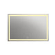 Rectangle Mirror with Warm White LED Light and Dimmable Touch Button, Clear