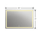 Rectangle Mirror with Warm White LED Light and Dimmable Touch Button Clear CHL-CH9M001BW36-LRT
