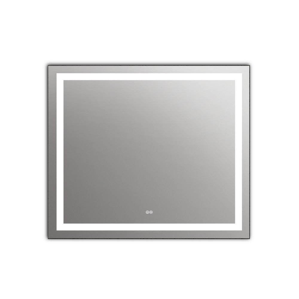 Rectangle Mirror with White LED Light and Dimmable Touch Button Clear CHL-CH9M001ED28-LRT