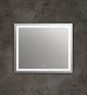 Rectangle Mirror with White LED Light and Dimmable Touch Button, Clear
