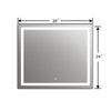 Rectangle Glass Wall Mirror with Warm White LED Light Clear CHL-CH9M001EW28-LRT