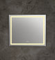 Rectangle Glass Wall Mirror with Warm White LED Light, Clear