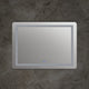 Square Mirror with LED Light and Curved Edges Clear CHL-CH9M002BD24-LSQ