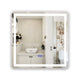 Luminosity Back Lit Square Touchscreen Led Mirror 3 Color Temperatures 3000K-6000K 24’’ Wide CHL-CH9M002BL24-SQR