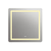 Square Mirror with Curved Edges and Dimmable Touch Button Clear CHL-CH9M002BW24-LSQ