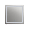 Square Glass Mirror with LED Light and Dimmable Touch Button Clear CHL-CH9M002BW30-LRT