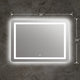 Square Glass Mirror with LED Light and Dimmable Touch Button Clear CHL-CH9M002BW30-LRT