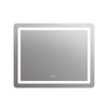 Rectangle Glass Mirror with Curved Corners and White LED Light Clear CHL-CH9M002ED30-LRT