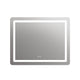 Rectangle Glass Mirror with Curved Corners and White LED Light Clear CHL-CH9M002ED30-LRT