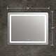 Rectangle Glass Mirror with Curved Corners and White LED Light Clear CHL-CH9M002ED30-LRT