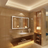 Rectangle Glass Mirror with Curved Corners and White LED Light Clear CHL-CH9M002ED30-LRT