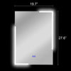 Luminosity Back Lit Rectangular Touchscreen Led Mirror 3 Color Temperatures 3000K-6000K 28’’ Height CHL-CH9M003BL28-VRT