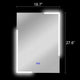 Luminosity Back Lit Rectangular Touchscreen Led Mirror 3 Color Temperatures 3000K-6000K 28’’ Height CHL-CH9M003BL28-VRT