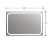 Lighting SPECULO Back Lit LED Mirror 6000K Daylight White 36’’ Wide CHL-CH9M004BD36-LRT