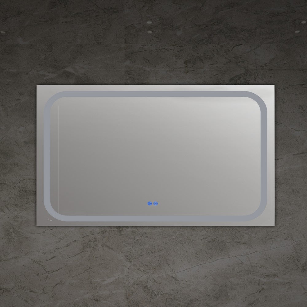Rectangle Glass Mirror with Warm White LED Light Clear CHL-CH9M004BW36-LRT