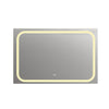 Rectangle Glass Mirror with Warm White LED Light, Clear