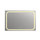 Rectangle Glass Mirror with Warm White LED Light, Clear