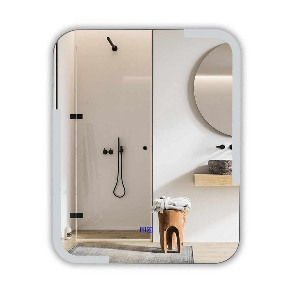 Luminosity Back Lit Rectangular Touchscreen Led Mirror 3 Color Temperatures 3000K-6000K 30’’ Height CHL-CH9M012BL30-VRT