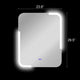 Luminosity Back Lit Rectangular Touchscreen Led Mirror 3 Color Temperatures 3000K-6000K 30" Height