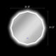 Luminosity Back Lit Dodecagon Touchscreen Led Mirror 3 Color Temperatures 3000K-6000K 32’’ Wide CHL-CH9M013BL32-RND
