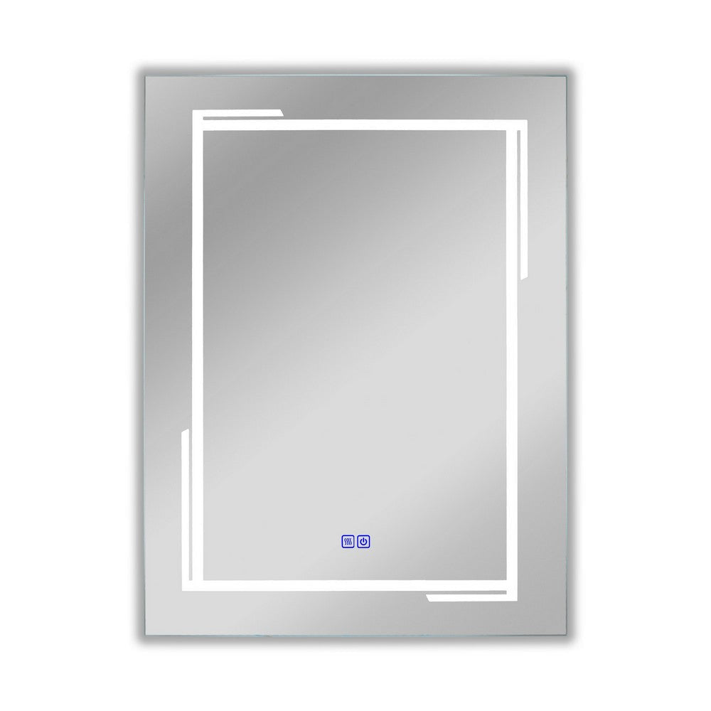 Luminosity Back Lit Rectangular Touchscreen Led Mirror 3 Color Temperatures 3000K-6000K 32’’ Height CHL-CH9M020BL32-VRT