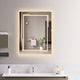 Luminosity Back Lit Rectangular Touchscreen Led Mirror 3 Color Temperatures 3000K-6000K 32’’ Height CHL-CH9M020BL32-VRT