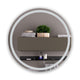 Luminosity Back Lit Round Touchscreen Led Mirror 3 Color Temperatures 3000K-6000K 24’’ Wide CHL-CH9M042BL24-RND