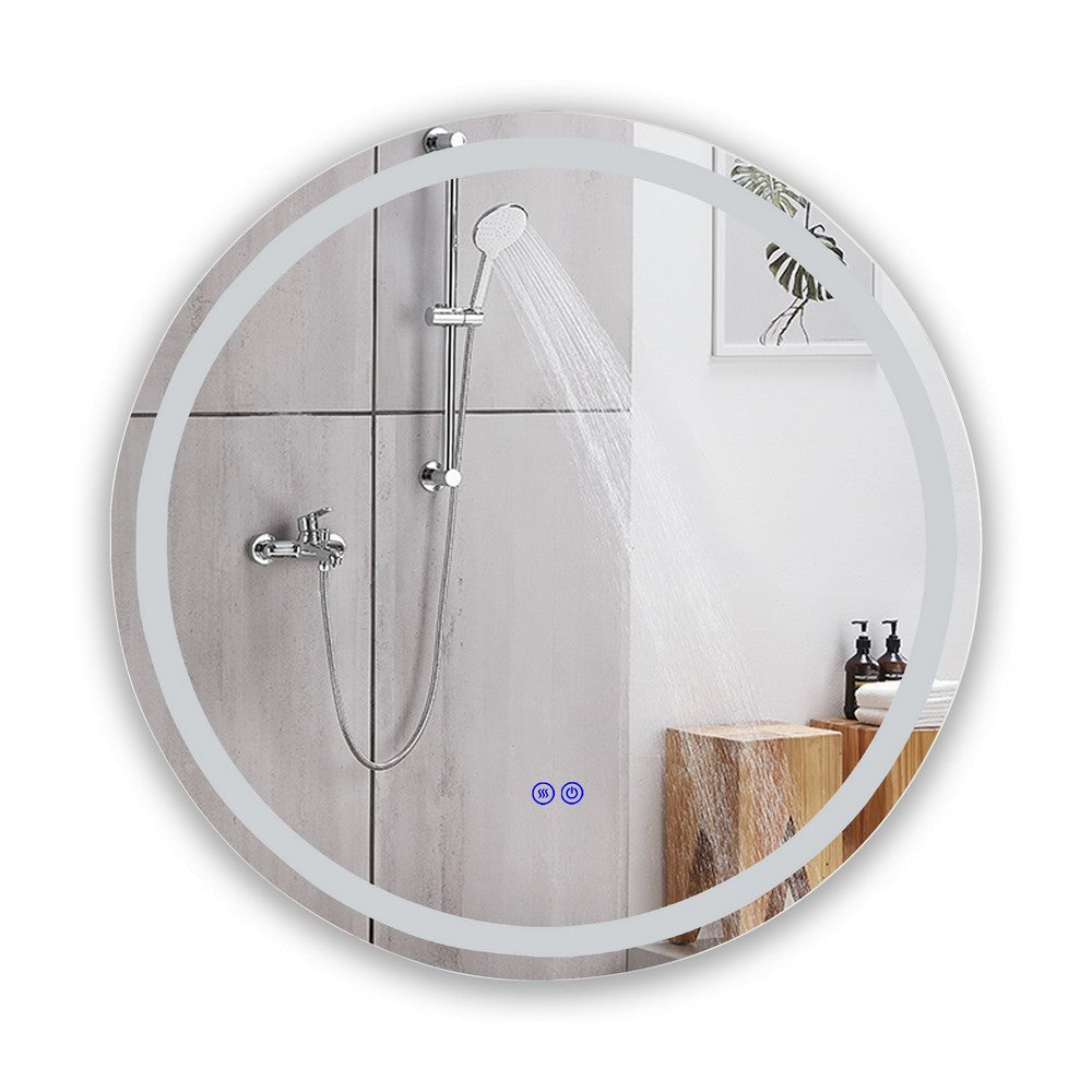 Luminosity Back Lit Round Touchscreen Led Mirror 3 Color Temperatures 3000K-6000K 28’’ Wide CHL-CH9M042BL28-RND