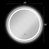 Luminosity Back Lit Round Touchscreen Led Mirror 3 Color Temperatures 3000K-6000K 28" Wide