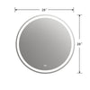 Round Glass Mirror with Warm White LED Light Clear CHL-CH9M042BW28-LRD