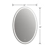 Oval Mirror with LED Light and Dimmable Touch Button Clear CHL-CH9M052BD36-LOV