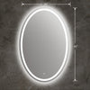 28 Inch Oval Shape Mirror with Backlit LED Strip Silver CHL-CH9M052BD42-LOV