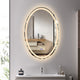 Luminosity Back Lit Oval Touchscreen Led Mirror 3 Color Temperatures 3000K-6000K 32’’ Height CHL-CH9M052BL32-VOV