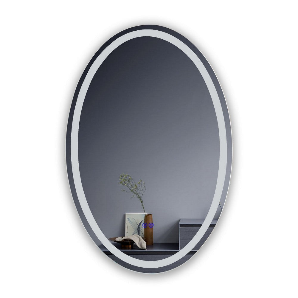 Luminosity Back Lit Oval Touchscreen Led Mirror 3 Color Temperatures 3000K-6000K 36’’ Height CHL-CH9M052BL36-VOV