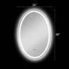 Luminosity Back Lit Oval Touchscreen Led Mirror 3 Color Temperatures 3000K-6000K 36" Height