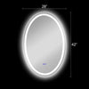 Luminosity Back Lit Oval Touchscreen Led Mirror 3 Color Temperatures 3000K-6000K 42" Height