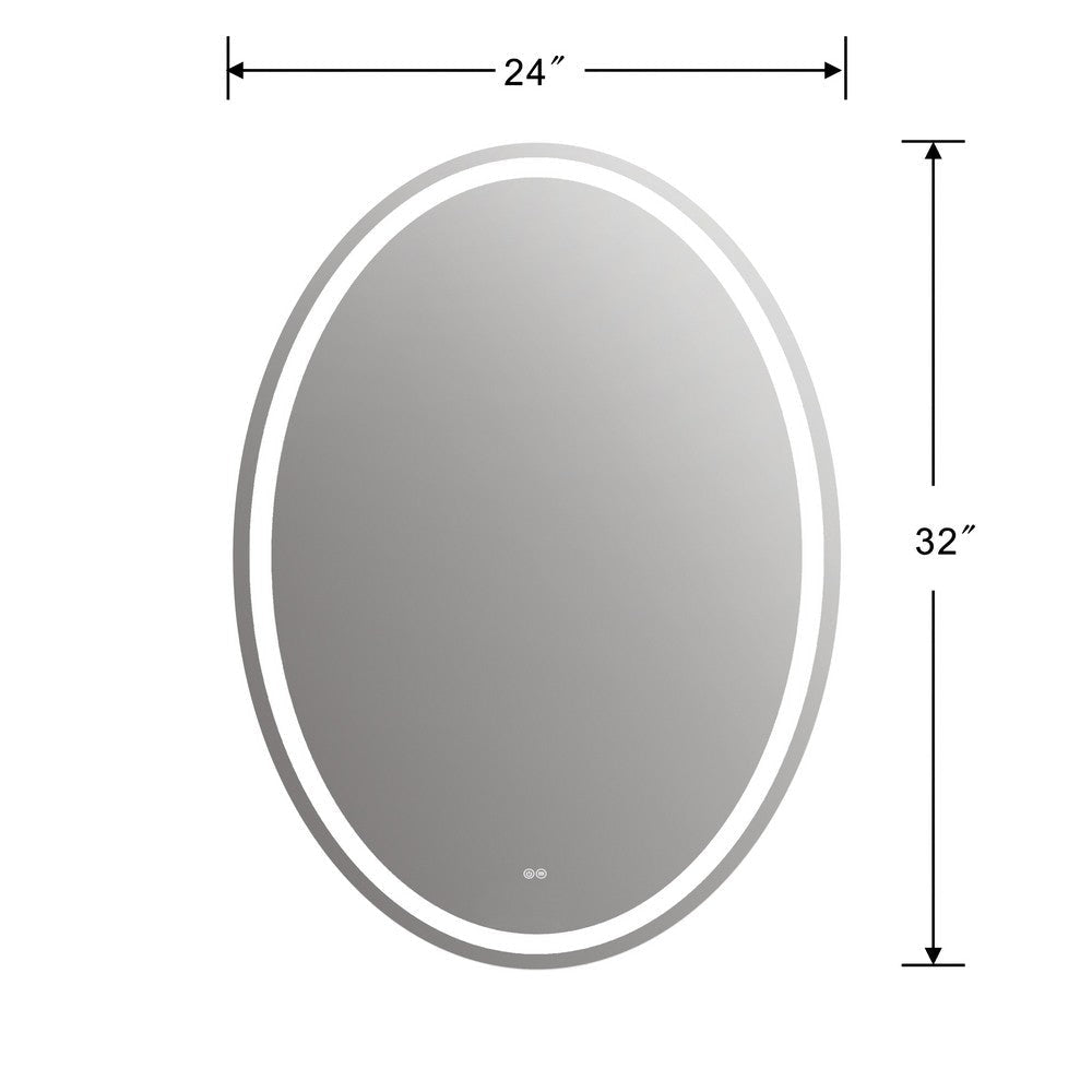 Lighting SPECULO Back Lit LED Mirror 4000K Warm White 24’’ Wide CHL-CH9M052BW32-LOV