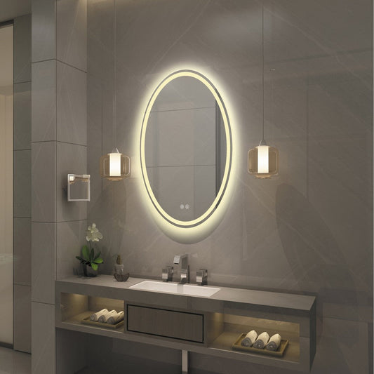 Lighting SPECULO Back Lit LED Mirror 4000K Warm White 24" Wide