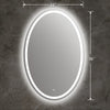 24 Inch Oval Shape Mirror with Backlit LED Strip Silver CHL-CH9M052BW36-LOV
