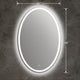 24 Inch Oval Shape Mirror with Backlit LED Strip Silver CHL-CH9M052BW36-LOV