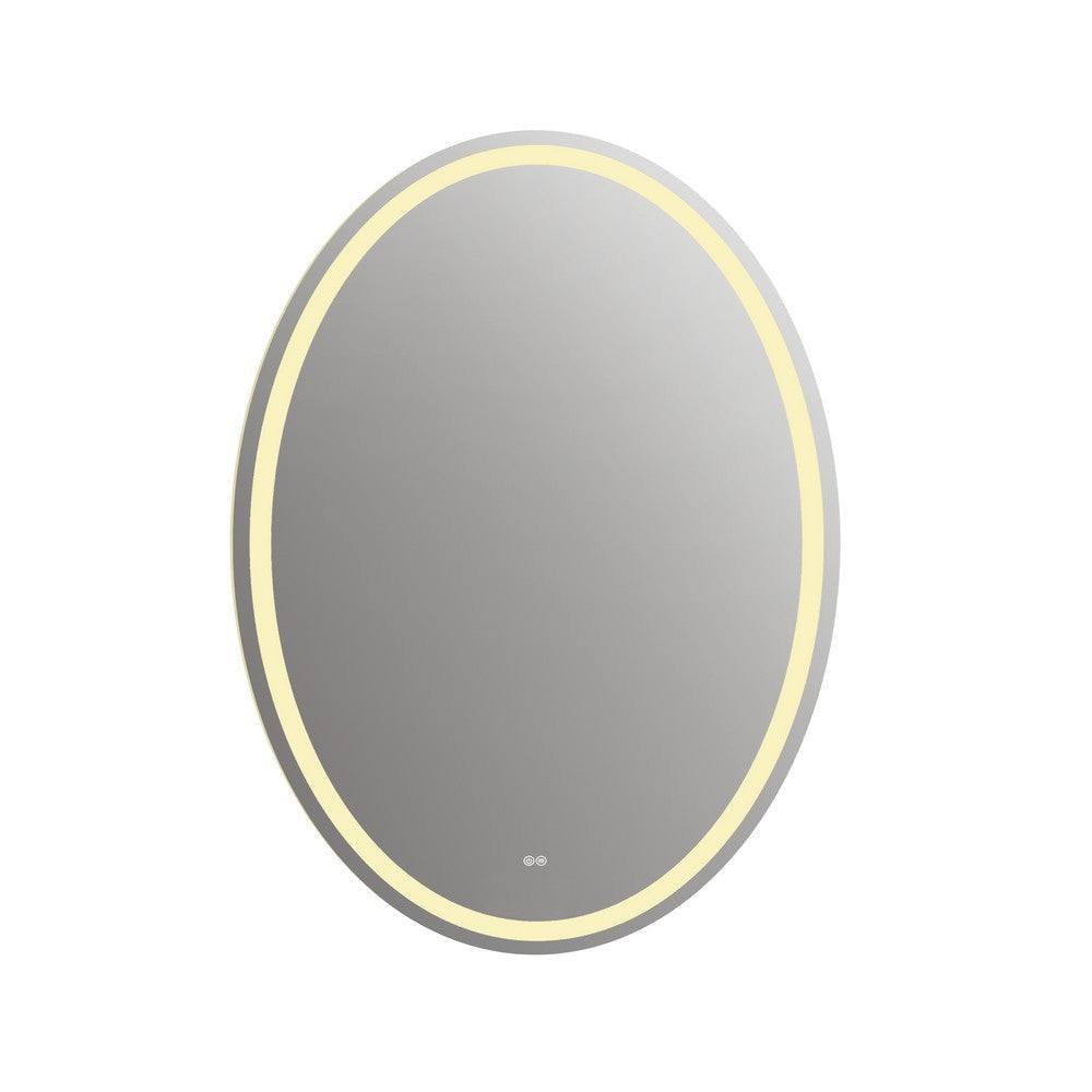 28 Inch Oval Shape Mirror with 4000K LED Strip Silver CHL-CH9M052BW42-LOV