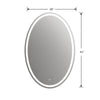 28 Inch Oval Shape Mirror with 4000K LED Strip Silver CHL-CH9M052BW42-LOV