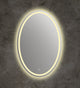 28 Inch Oval Shape Mirror with 4000K LED Strip, Silver