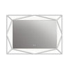 39 Inch Rectangular Mirror with Backlit LED Strip Silver CHL-CH9M054BD39-LRT