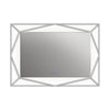 39 Inch Rectangular Mirror with Backlit LED Strip Silver CHL-CH9M054BD39-LRT