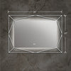 39 Inch Rectangular Mirror with Backlit LED Strip Silver CHL-CH9M054BD39-LRT