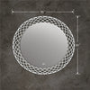 30 Inch Round Mirror with Backlit LED Strip, Silver