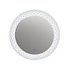 30 Inch Round Mirror with Backlit LED Strip, Silver