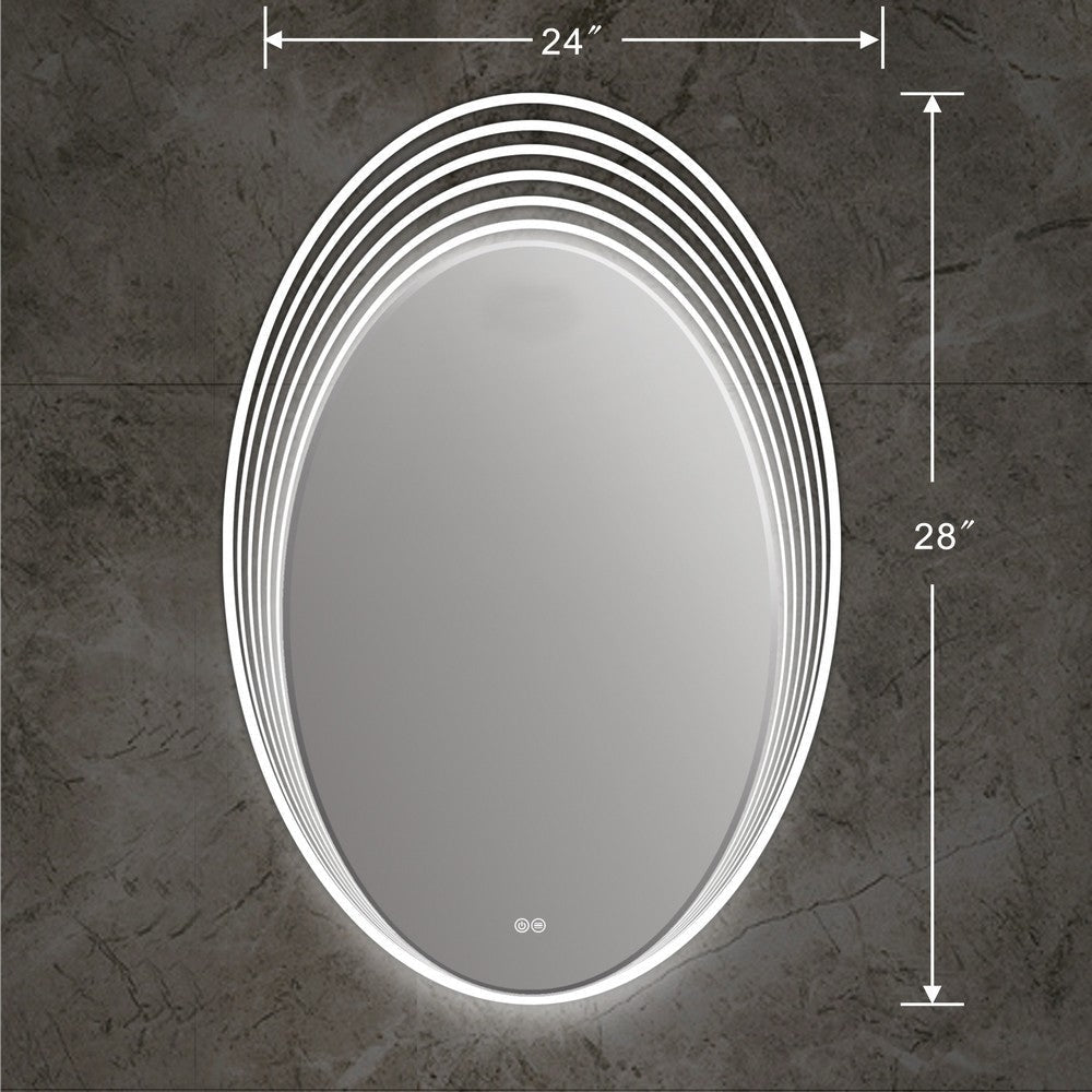 Lighting SPECULO Back Lit LED Mirror 6000K Daylight White 24’’ Wide CHL-CH9M060BD36-LOV