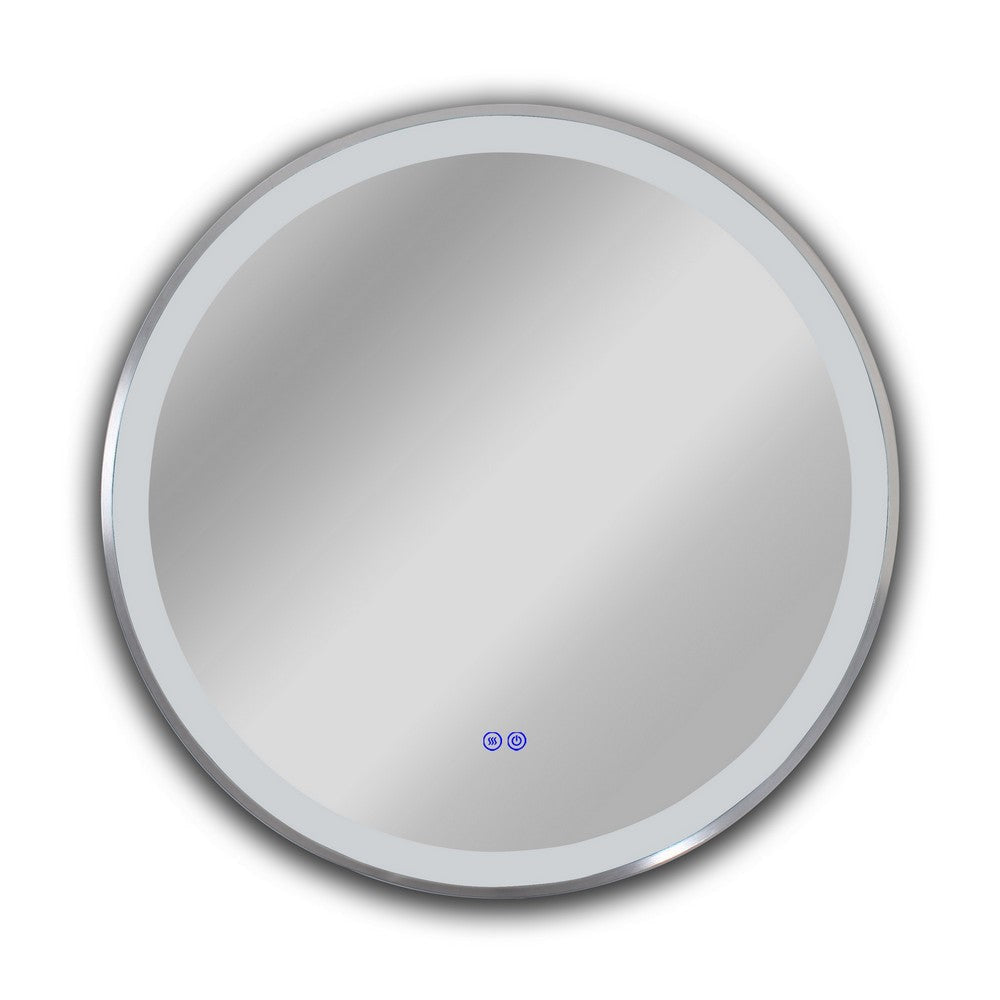 Luminosity Embedded Round Touchscreen Led Mirror 3 Color Temperatures 3000K-6000K 24’’ Wide CHL-CH9M076EB24-RND